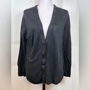 Banana Republic 100% Linen Black Cardigan Size L